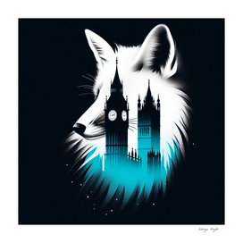 Fox silhouette and Big Ben