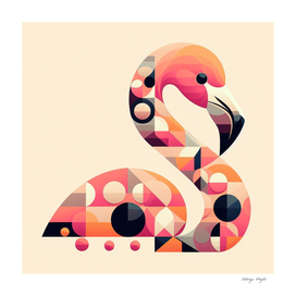 Geometric Art Flamingo