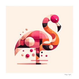 Geometric Art Flamingo