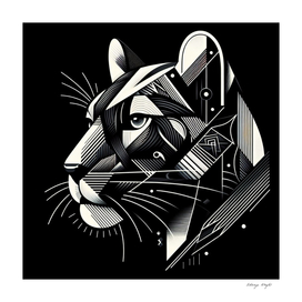 Geometric Art Black Panther