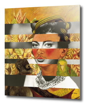 Frida Kahlo's Self Portrait with Parrot & Joan Crawford