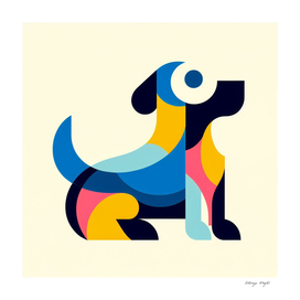 Geometric Art Dog