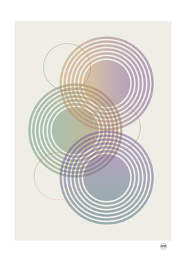 Smooth colors circles geometric composition