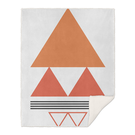 Bauhaus orange triangles retro composition