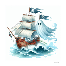A ghost pirate ship