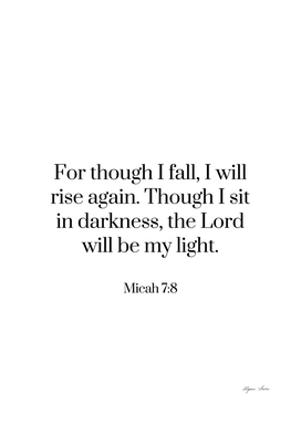 Micah 7:8 quote