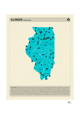 Illinois Parks - Blue