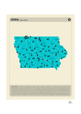Iowa Parks - Blue