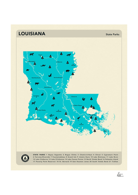 Louisiana Parks - Blue