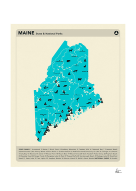 Maine Parks - Blue