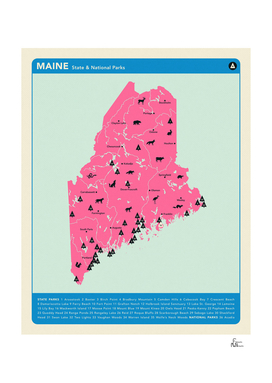 Maine Parks - Pink