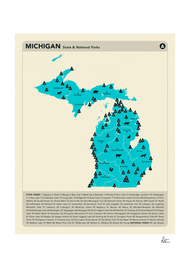 Michigan Parks - Blue