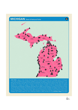 Michigan Parks - Pink