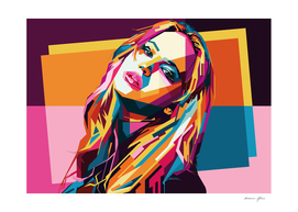 Jennifer Lawrence Pop Art Style WPAP
