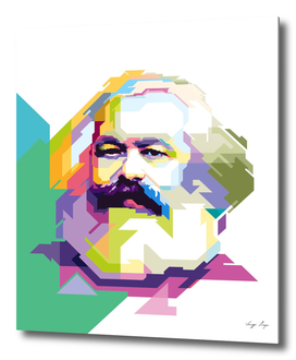 Karl Marx wpap pop art