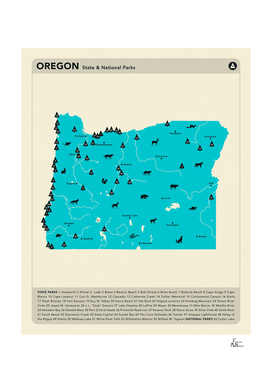 Oregon Parks - Blue