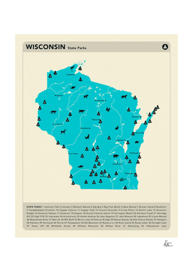 Wisconsin Parks - Blue