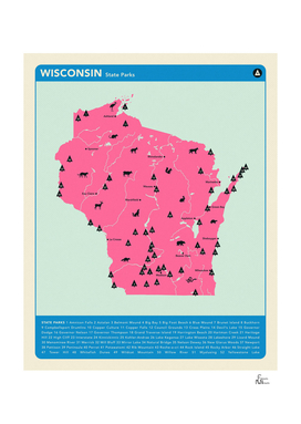 Wisconsin Parks - Pink