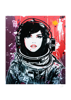 Astronaut | vintage street art aesthetics