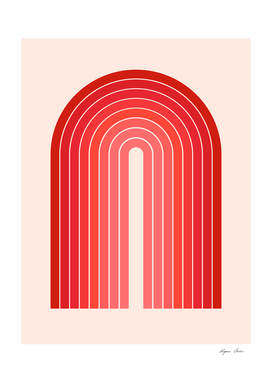 Red tone boho minimal arch
