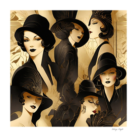 Art Deco Women's Silhouettes