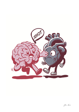 brain fighting with heart