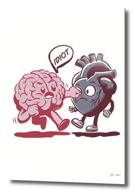 brain fighting with heart