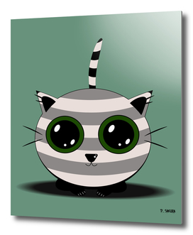 Funny striped cat