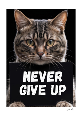 Personalized poster. Never give up