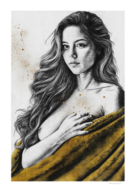 A Hell To Pay | nude girl with golden drape