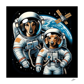 Pawstronauts in Orbit: The Dachshund Space Crew