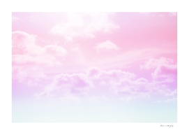 Dreamy Clouds #5 (Pastel Unicorn Colors) #travel #wall #art