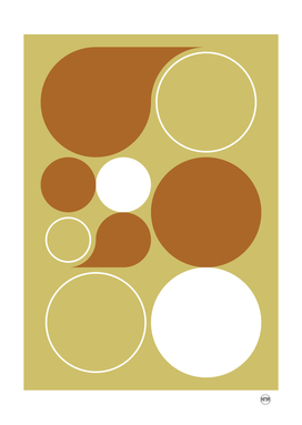 Bauhaus circles orange yellow and white