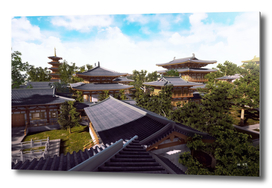 Temple 3d rendering