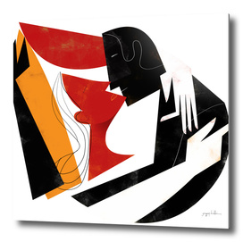 The Kiss II in Black Red and Orange
