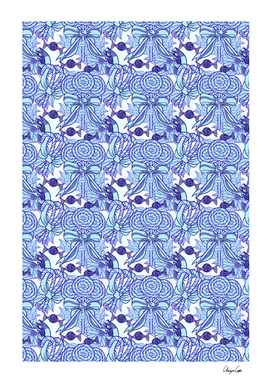 Long Blue Blazes (Candy Pattern)