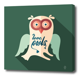 Love Owls Flat Art