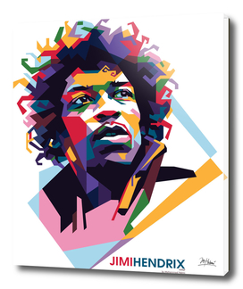 Jimi Hendrix in WPAP pop art style