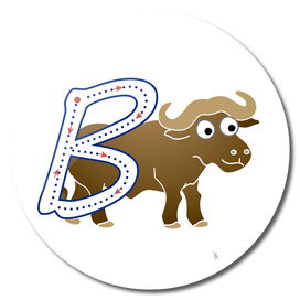 Animal alphabet, letter B: Buffalo