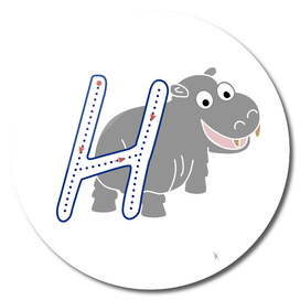 Animal alphabet, letter H: Hipopotamus
