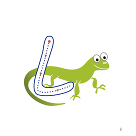 Animal alphabet, letter L: Lizard