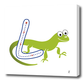Animal alphabet, letter L: Lizard