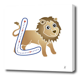 Animal alphabet, letter L: León