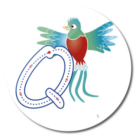 Animal alphabet, letter Q: Quetzal