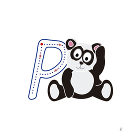 Animal alphabet, letter P: Panda
