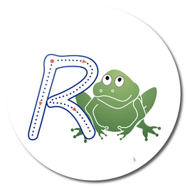 Abecedario animal , letra R: Rana / Frog