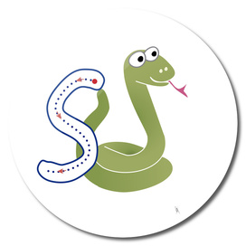 Animal alphabet, letter S: Snake