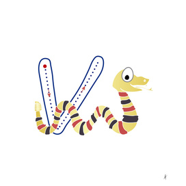 Animal alphabet, letter V: Viper