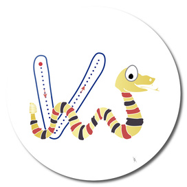 Animal alphabet, letter V: Viper