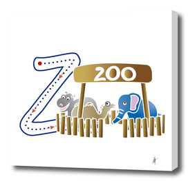 Animal alphabet, letter Z: Zoo
